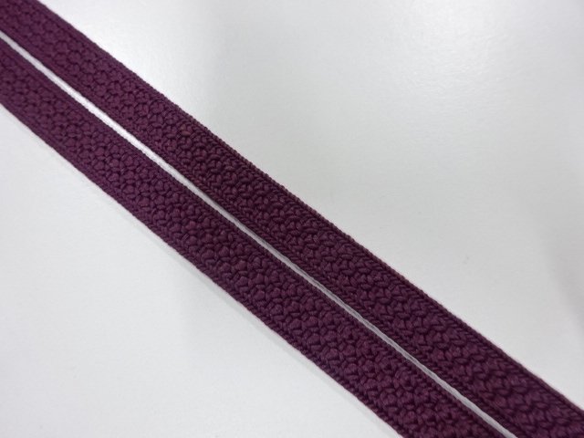  アンティーク　正絹　帯留め用　手組三分紐